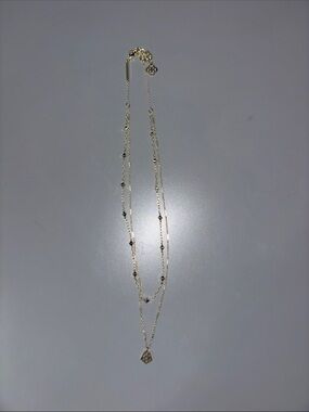Kendra Scott Gold Layered Necklace with Geometric Pendant